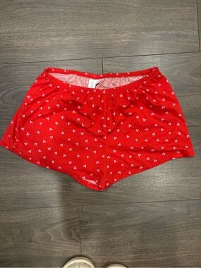 Unlisted Red Heart Print Sleep Shorts
